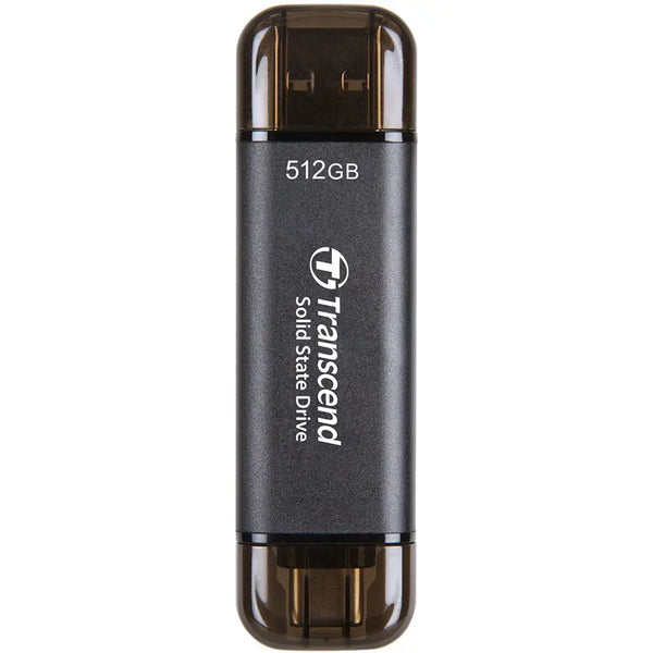 Transcend ESD310C 512GB Dual USB 10GBPS Portable SSD USB Type-A, USB Type-C | TS512GESD310C - up to 1050 MB/s